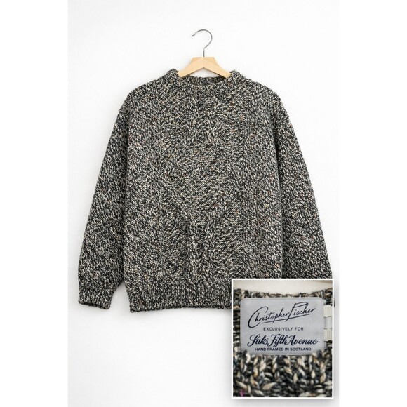 Christopher Fischer Other - Vintage Christopher Fischer Wool Mohair Cable Knit Sweater Size L